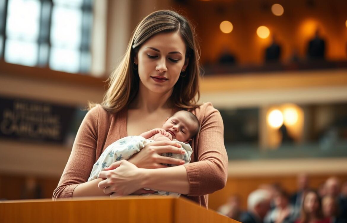 Baby am Redepult? Hanna Steinmüller setzt Zeichen im Bundestag